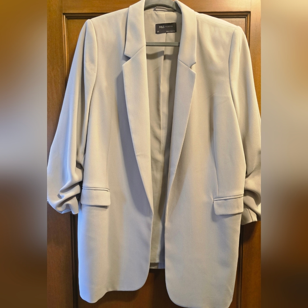 Marks & Spencer Cream Blazer Relaxed Fit